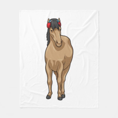 Horse Music Headphone Fleece Blanket