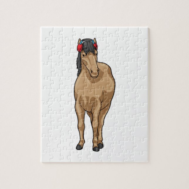 Horse Music Headphone Jigsaw Puzzle (Vertical)