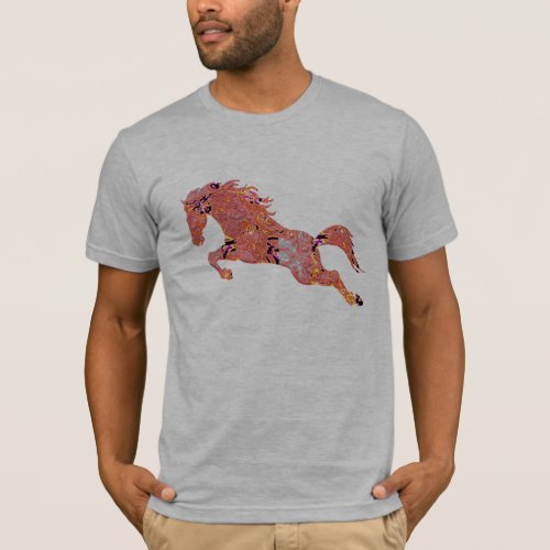 Horse mustang stallion on hind legs tshirt design