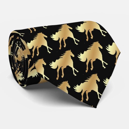 Horse Mustang Team Mascot  Football Necktie