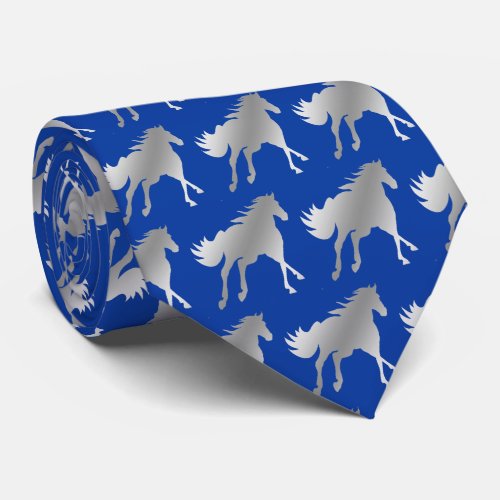 Horse Mustang Team Mascot  Football Necktie