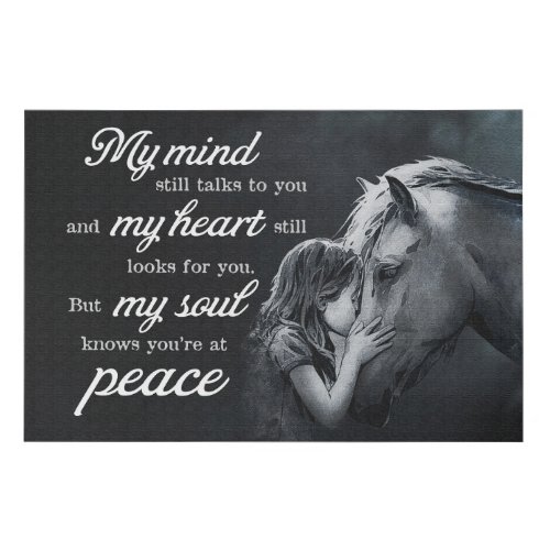 Horse My Mind Still Talks To You Memorial Faux Canvas Print