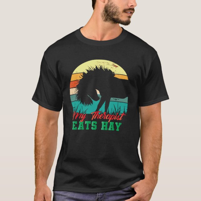 Horse  My Therapist Eats Hay T-Shirt (Front)