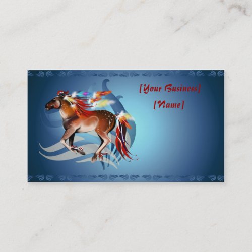 Horse N Bright Feathers Business Card