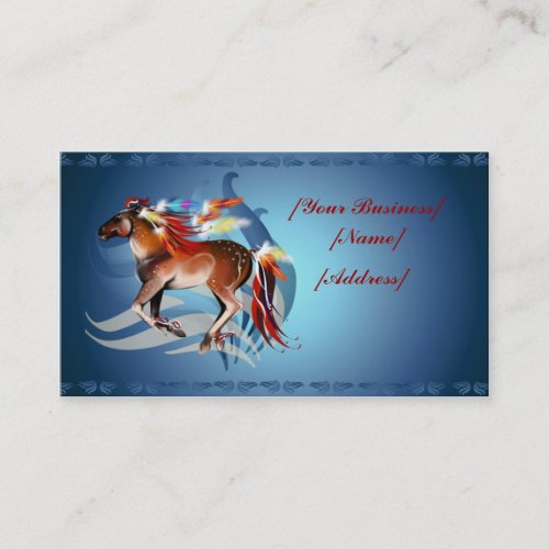 Horse N Bright Feathers Business Card