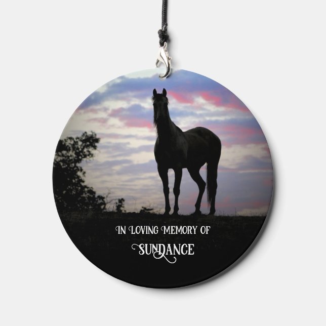 Horse Name Custom Memorial Sympathy Spritiual Wind Chime (Front)