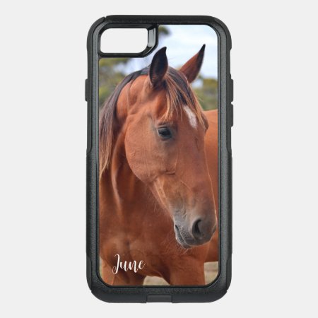 Horse Name Monogram  Otterbox Commuter Iphone Se/8/7 Case