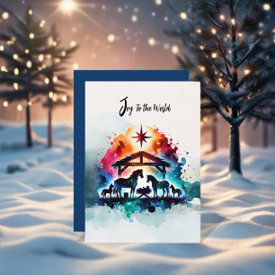 Horse Nativity Christmas Invitation