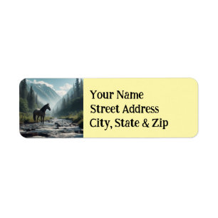 Horse Nature Return Address Label