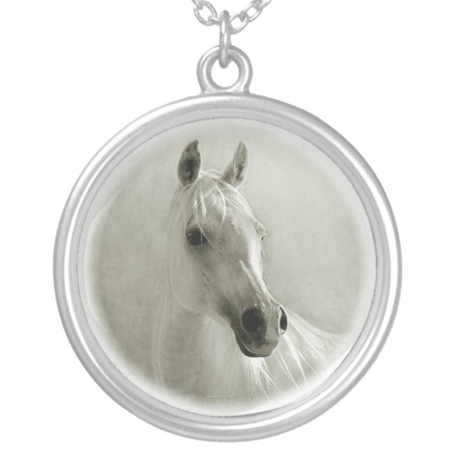 horse_neckace2 silver plated necklace (Front)