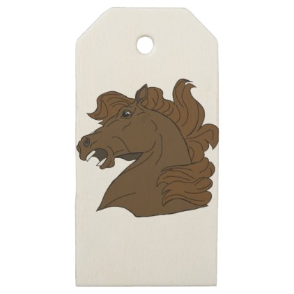 Horse Neigh Wooden Gift Tags