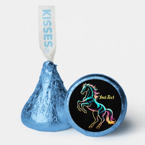 Horse Neon Light Glitch Retro Style Hershey®'s Kisses®