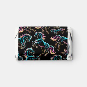 Horse Neon Light Glitch Retro Style Hershey's Miniatures
