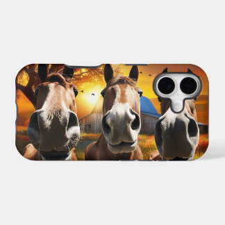 Horse Nosey Cute and Funny iPhone 17 Case