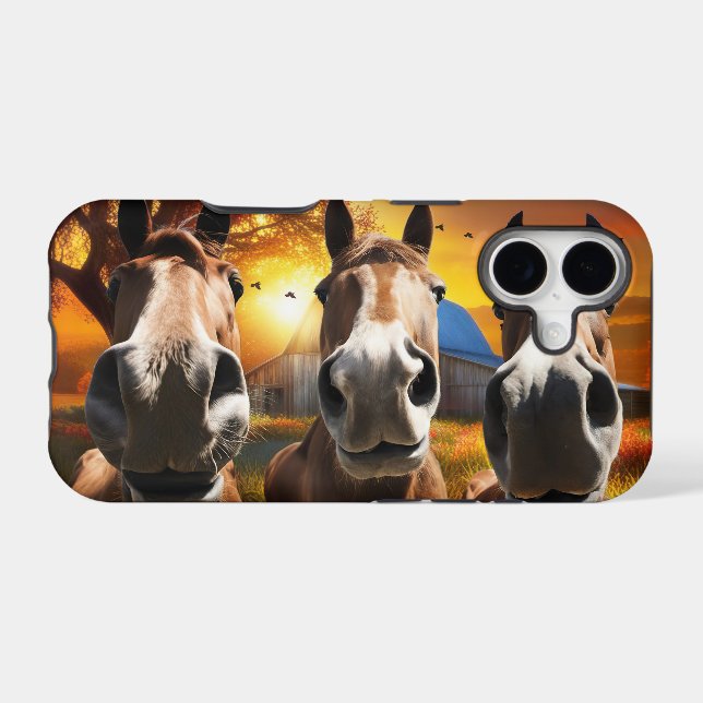 Horse Nosey Cute and Funny Case-Mate iPhone Case (Back (Horizontal))
