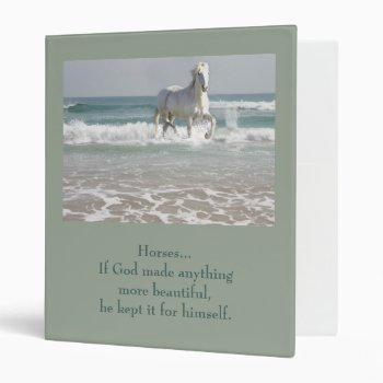 Horse Ocean Beauty  Binder by horsesense at Zazzle