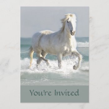 Horse Ocean Beauty Invitation by horsesense at Zazzle