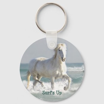 Horse Ocean Beauty  Keychain by horsesense at Zazzle