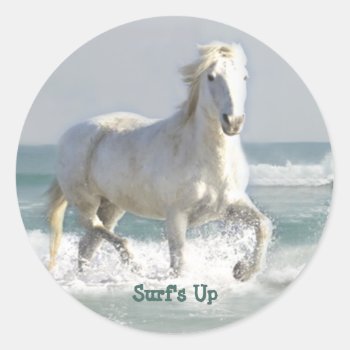Horse Ocean Beauty  Sticker by horsesense at Zazzle