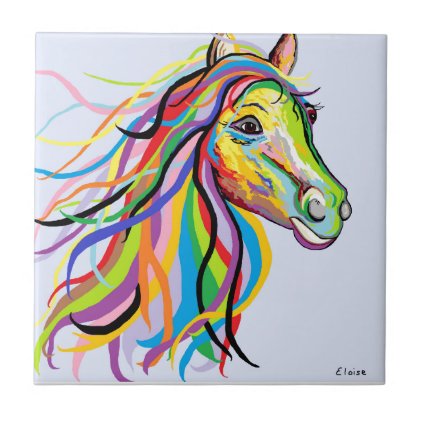 Horse of a Different Color Ceramic Tile