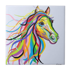 Horse of a Different Color Ceramic Tile