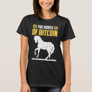 Horse Of Bitcoin Retro Btc Cryptocurrency Blockcha T-Shirt