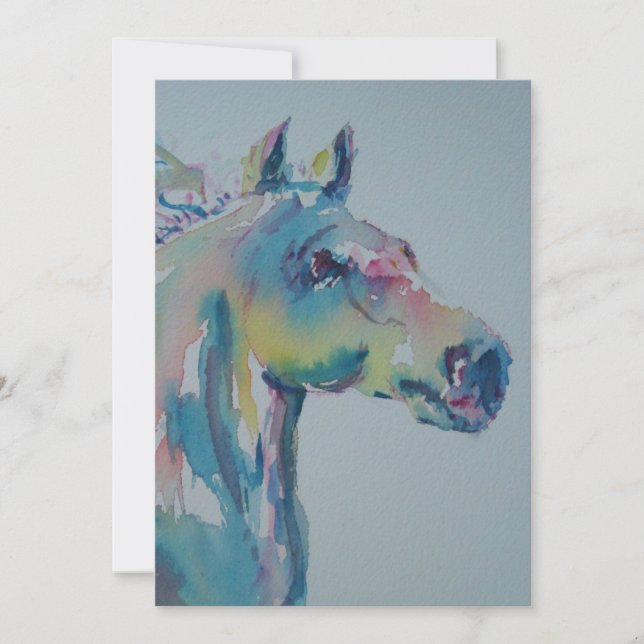Horse of Many Colors Thank You Card (Front)