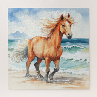 Horse on Beach Jigsaw Puzzle