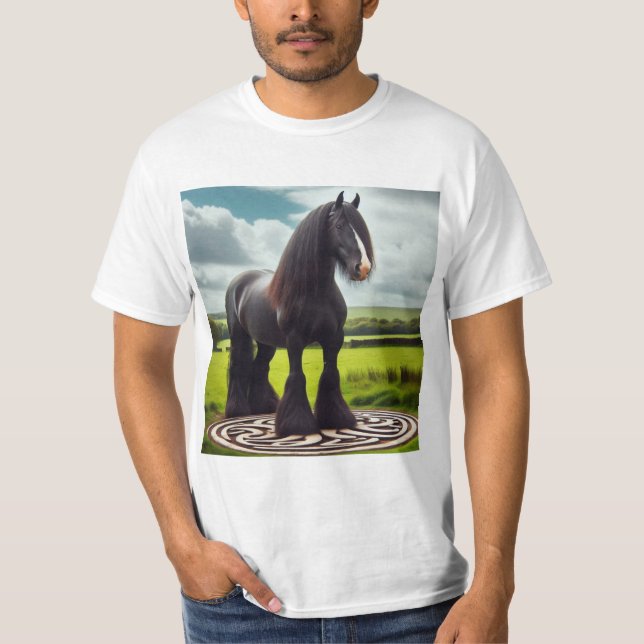 Horse on Celtic Knot T-Shirt (Front)