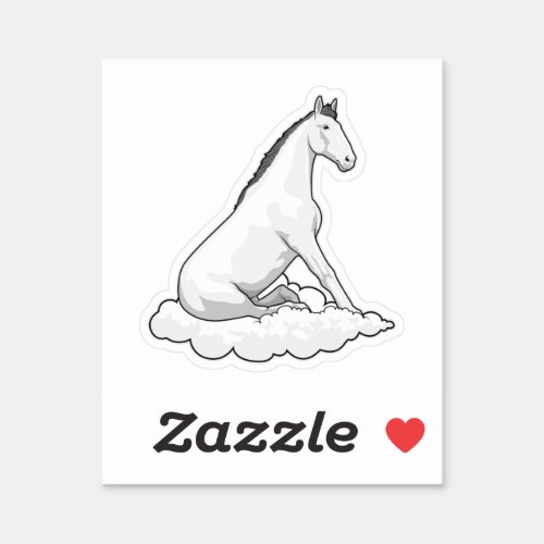 Horse on Cloud Sticker