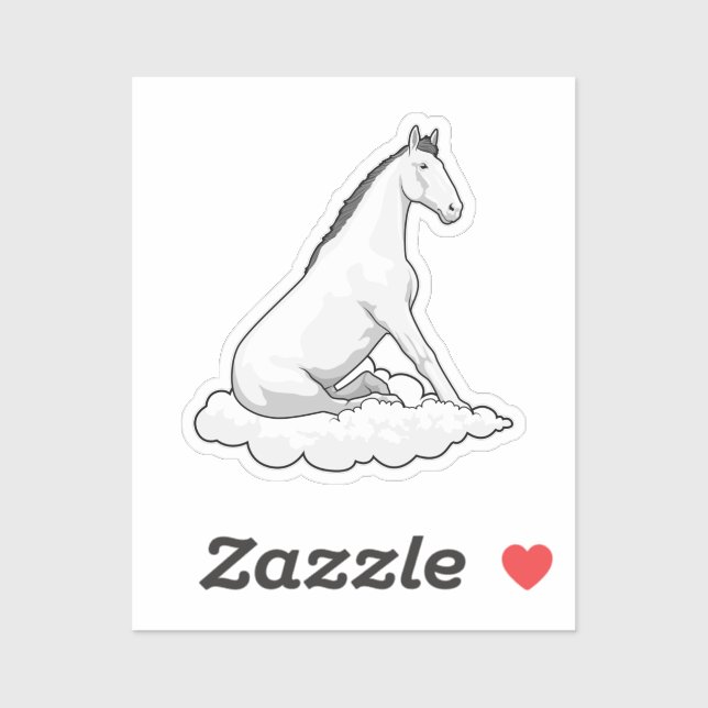 Horse on Cloud Sticker (Sheet)