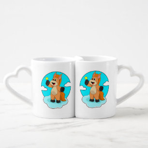 Horse on Clouds Coffee Mug Set