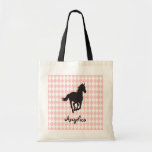 Horse On Diamond Pattern Template Tote Bag at Zazzle
