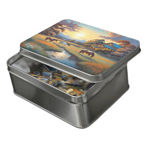 Horse on Farm Wildflower Meadow Jigsaw Puzzle