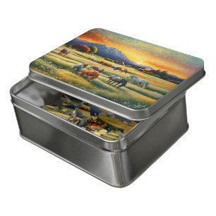 Horse on Farm Wildflower Meadow Jigsaw Puzzle