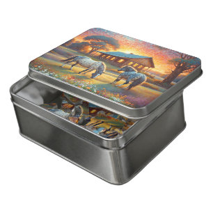 Horse on Farm Wildflower Meadow Jigsaw Puzzle