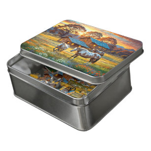 Horse on Farm Wildflower Meadow Jigsaw Puzzle