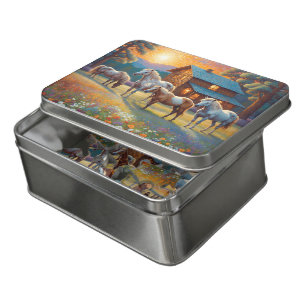 Horse on Farm Wildflower Meadow Jigsaw Puzzle