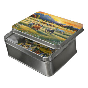 Horse on Farm Wildflower Meadow Jigsaw Puzzle