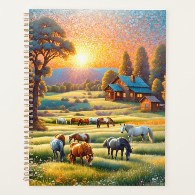 Horse on Farm Wildflower Meadow Planner (Front)