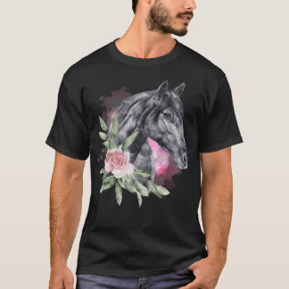Horse on the flower sabrina animals T-Shirt