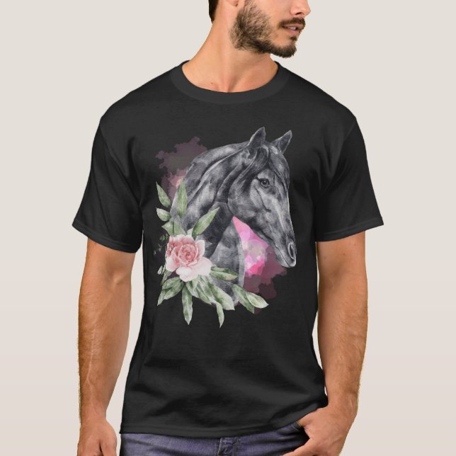 Horse on the flower sabrina animals  T-Shirt (Front)