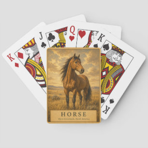 Horse Open Grasslands VINTAGE Poker Cards