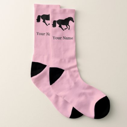Horse or pony custom text socks
