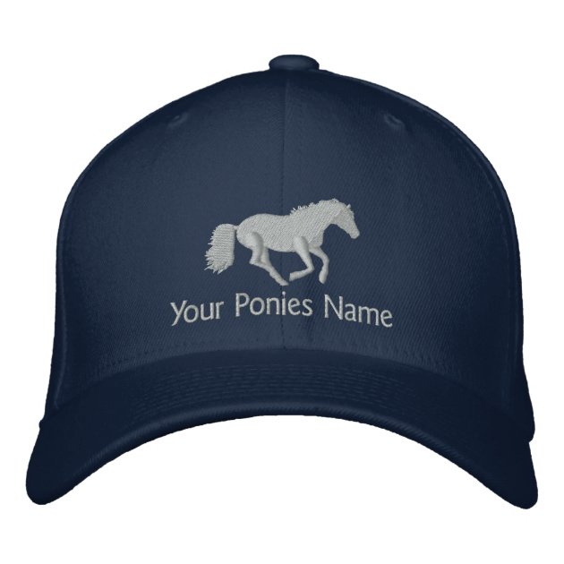 Accessories Hats & Caps Baseball & Trucker Caps Horse silhouette  embroidered baseball cap 