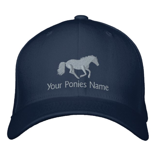 Horse or pony riders embroidered baseball cap (Front)