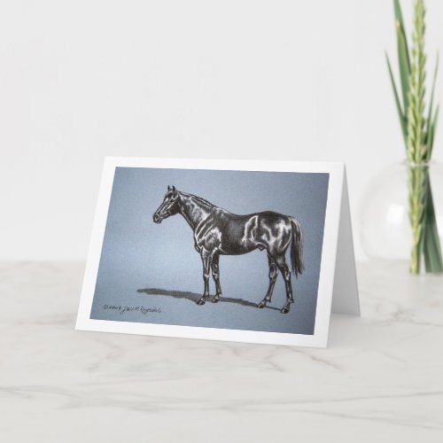 Horse Original Art Blank Greeting Card