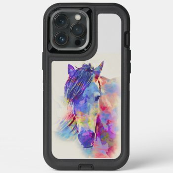 Horse Otterbox Iphone 13 Pro Max Defender Case by MushiStore at Zazzle