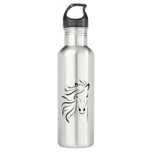 Horse Outline Stainless Steel Water Bottle