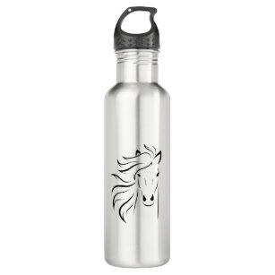 Horse Outline Stainless Steel Water Bottle